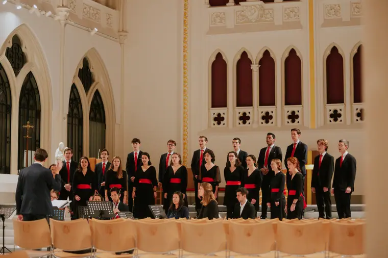Répétition en uniforme à la chapelle de la Catho, photo 1